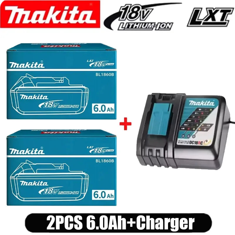 6Ah 100% Original Makita 18V Battery BL1860B Rechargeable Lithium-Ion Battery for Makita 18V Power Tools Replace the Battery.