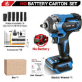 ONEVAN 1200N.M Brushless Electric Impact Wrench Cordless Screwdriver Car Repair Power Tool With Socket Set For Makita BatteryPin