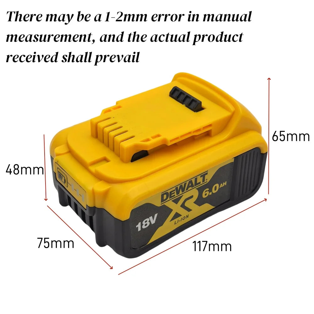 DEWALT Original 18V 6Ah Battery for DCB182 DCB200 DCB606 DCD