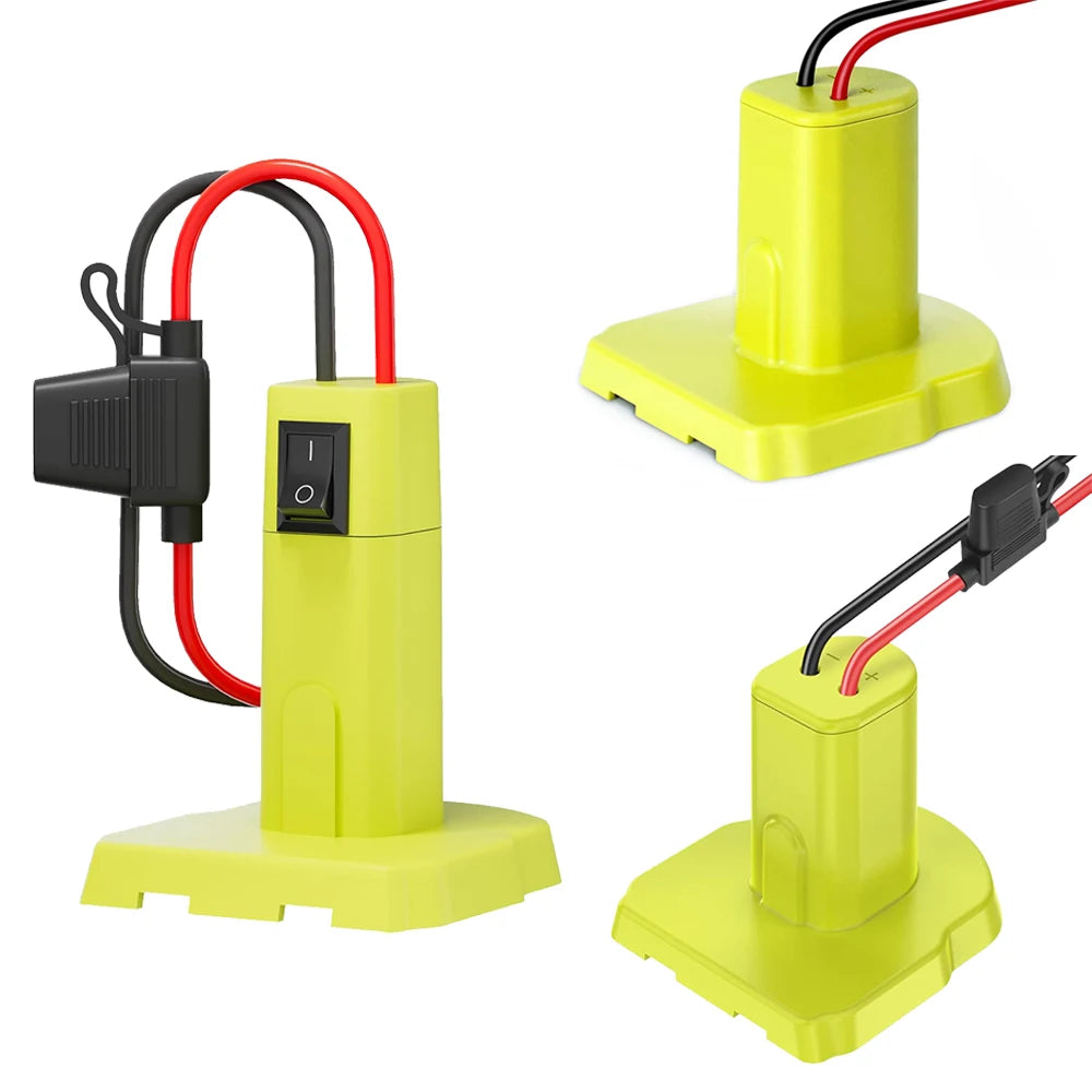 Power Wheels Adapter for Ryobi 18V Battery with Fuse Switch 