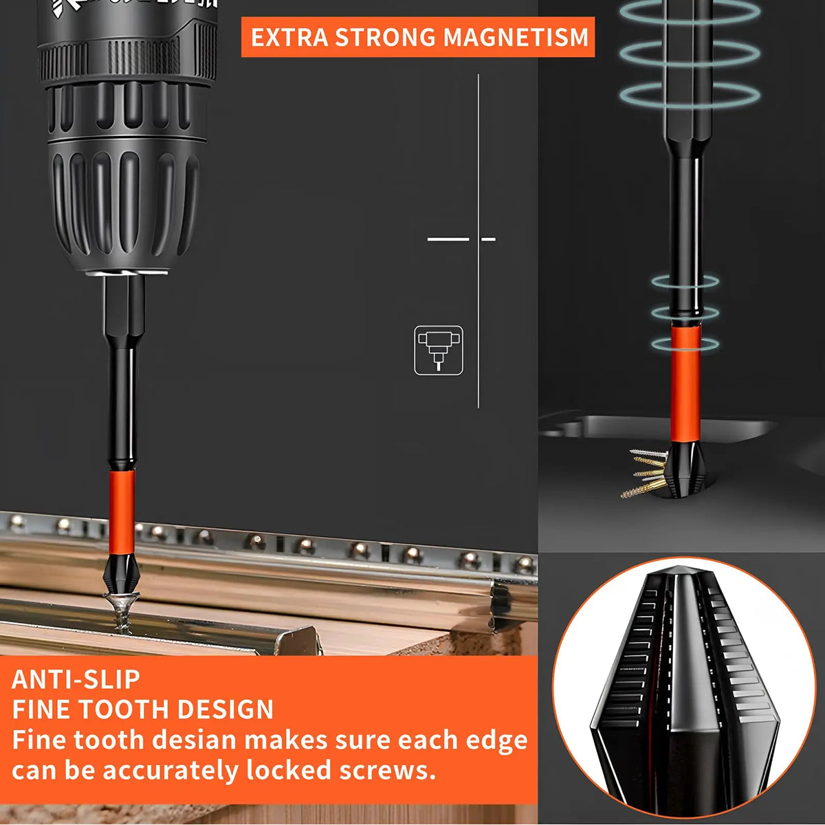 Anti Slip Bits Magnetic Screwdriver Bit Set S2 Alloy Steel I