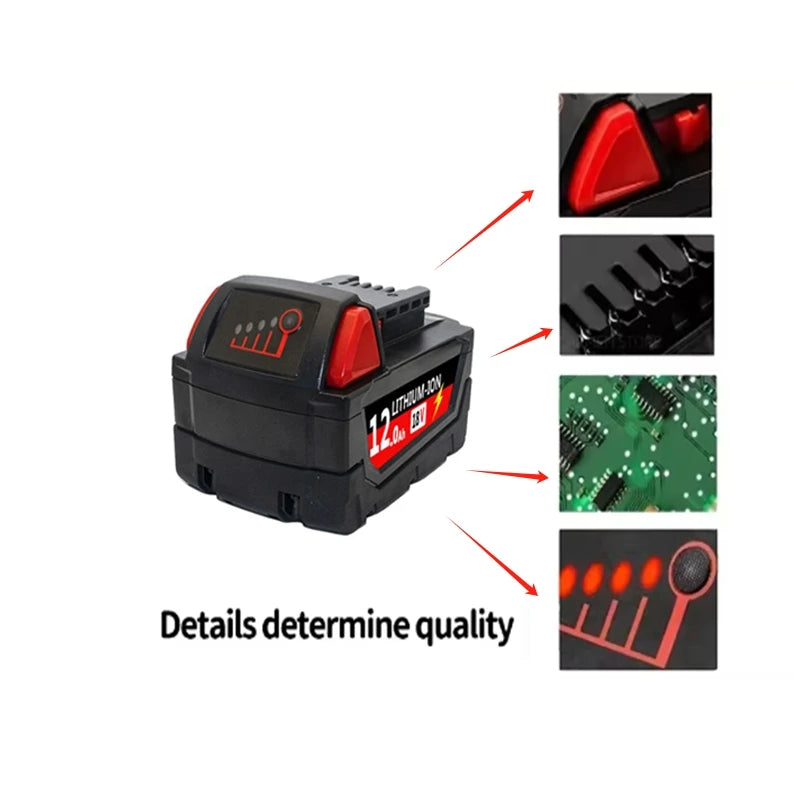 For Milwaukee M18 Power Tool Battery Charger BR XC 18V 6000m