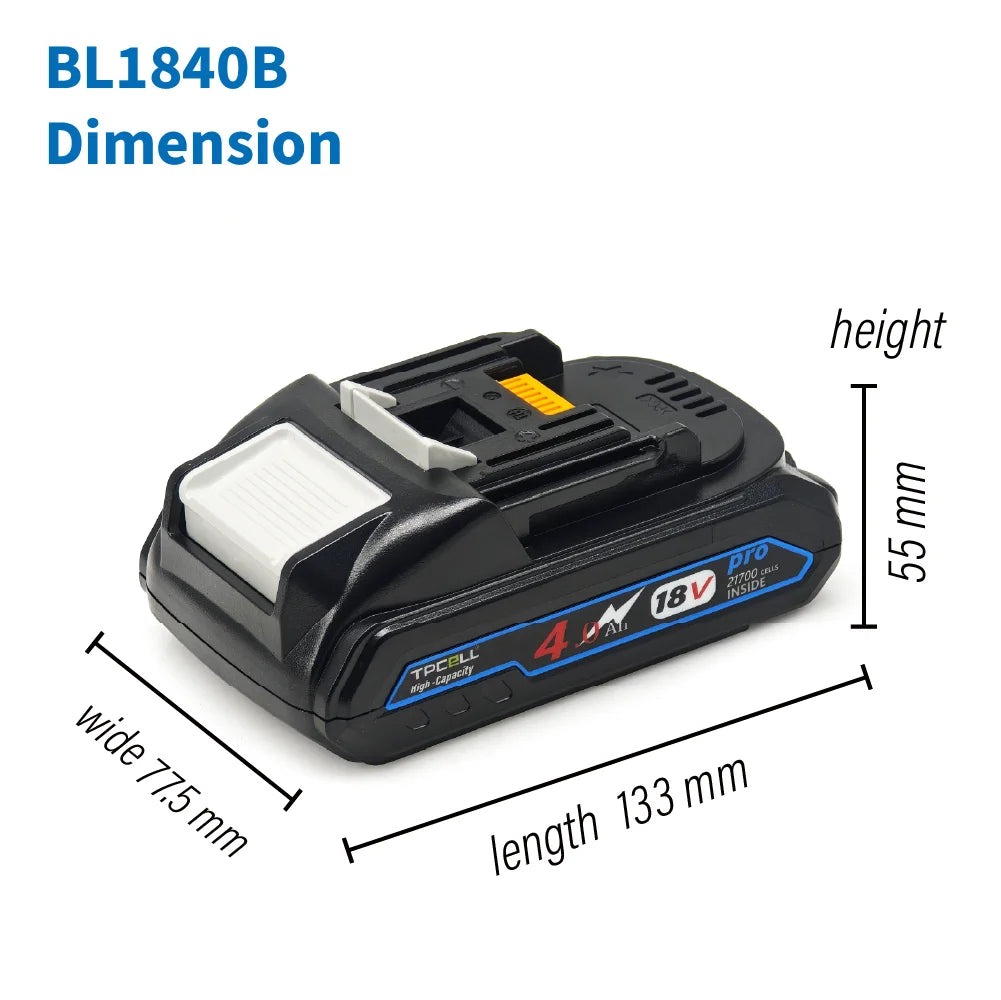 BL1840 4AH/5AH 21700 For Makita 18V Battery Power Tools Li-i