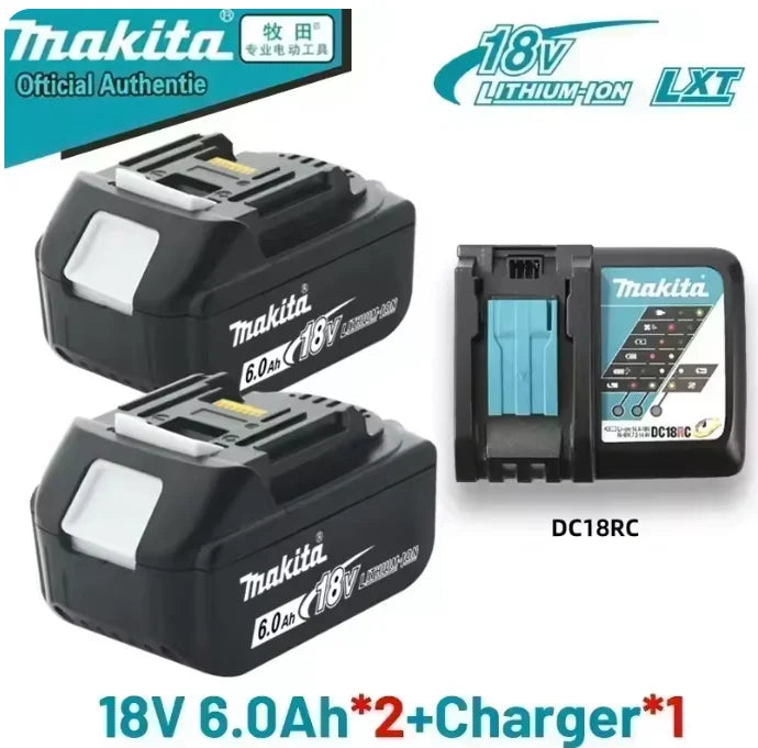 original Makita 18V battery 6.0AH 3.0AH rechargeable battery Makita 18V charger BL1860B BL1830B power tool battery