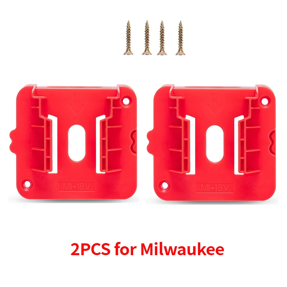 1-10PCS Power Tools Lithium Battery Holder Storage Fixed Bracket Installation Base Rack For Milwaukee For M18 18V Li-ion Battery