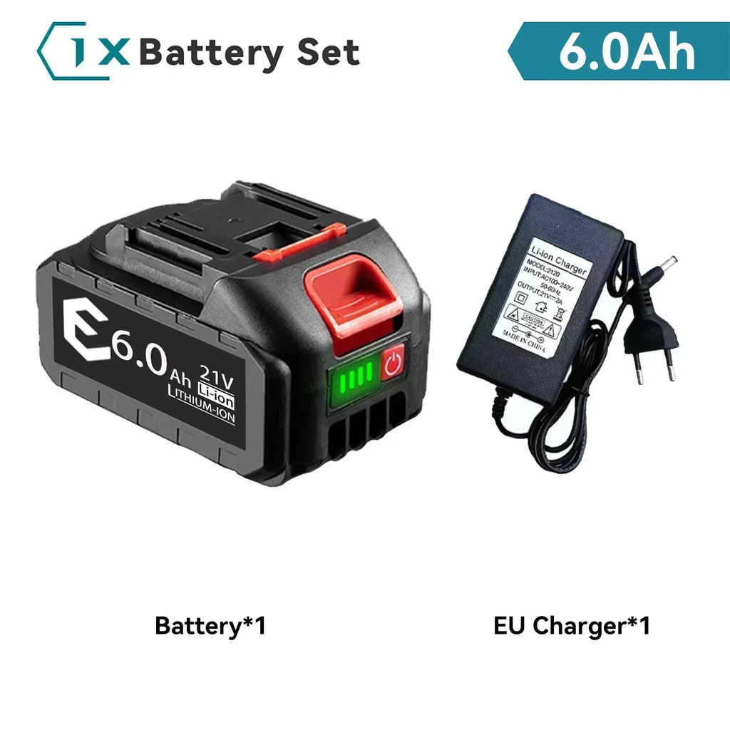 21V MAX 18V Rechargeable Battery 388VF 6000mah Li-ion Battery BL1850B BL1830B BL1430B for Makita 21V Tool Replacement Battery