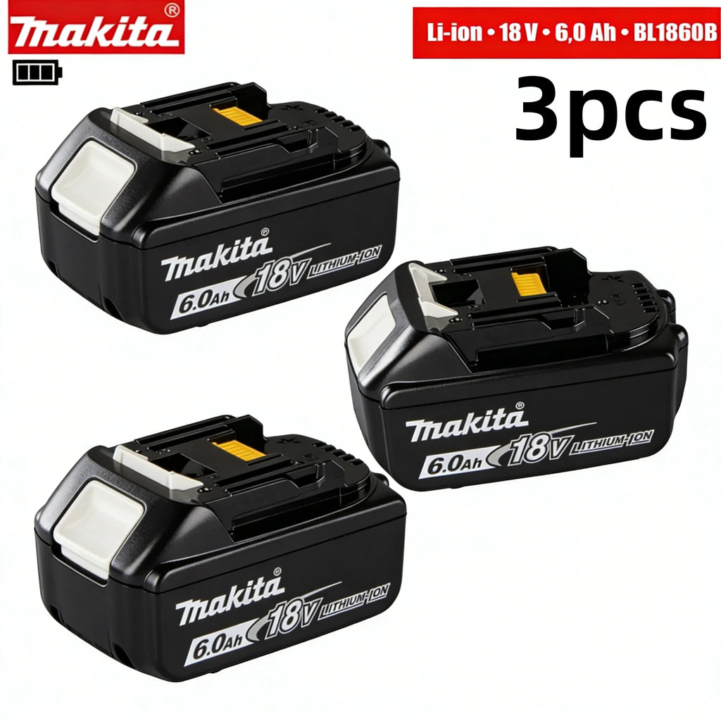 2026 18V Makita BL1860 BL1850B BL1850 BL1840 BL1830 Screwdriver Battery & Charger 18v Replacement Power Tool Batteries.