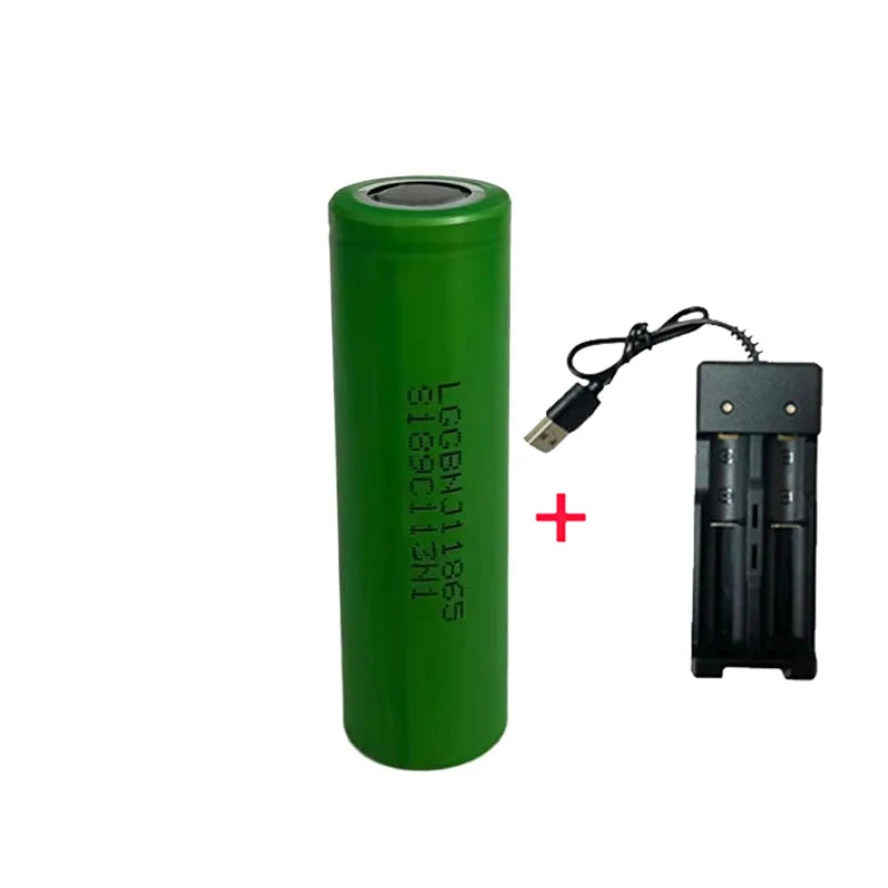 New 18650 Lithium Battery 1200mAh 3.7V INR18650 MJ1 High Power Tool Battery Flashlight 18650 Rechargeable Battery + Charger