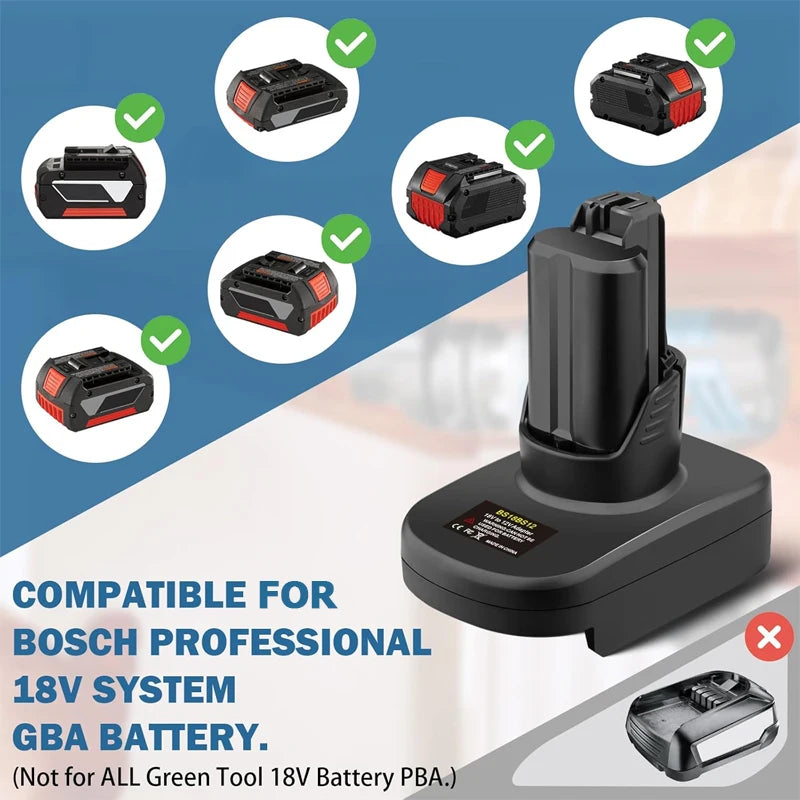 ZWINCKY Battery Adapter For Bosch 18V GBA Lithium Battery Co