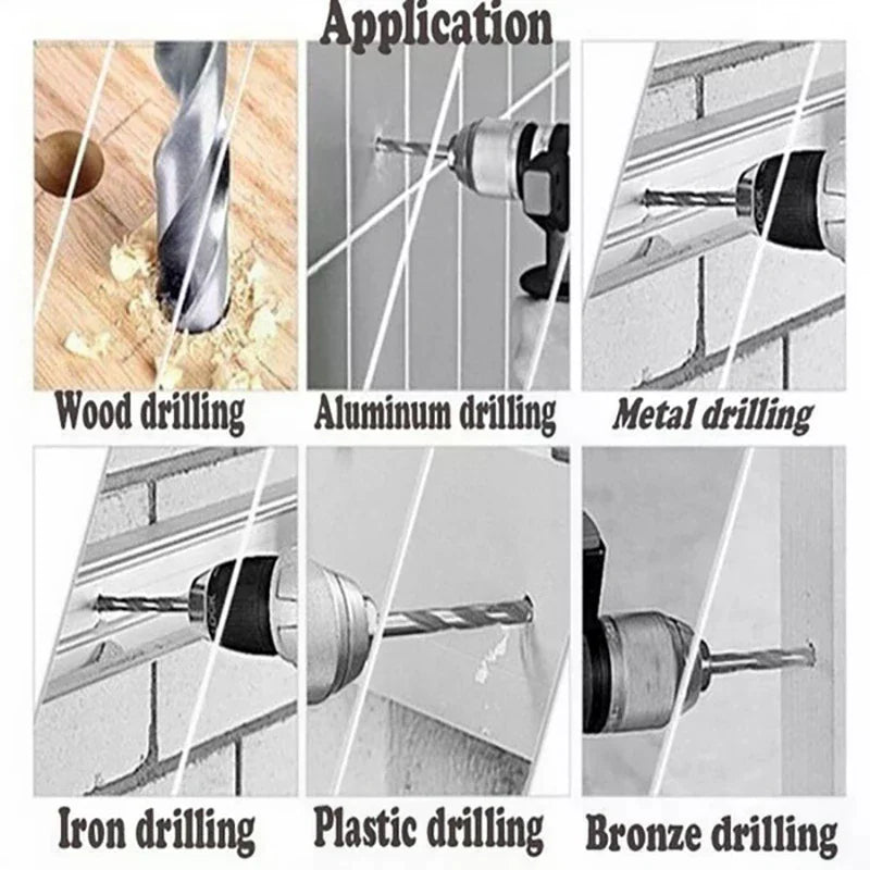 100/50pcs Titanium Coated HSS High Speed Steel Drill Bit Set