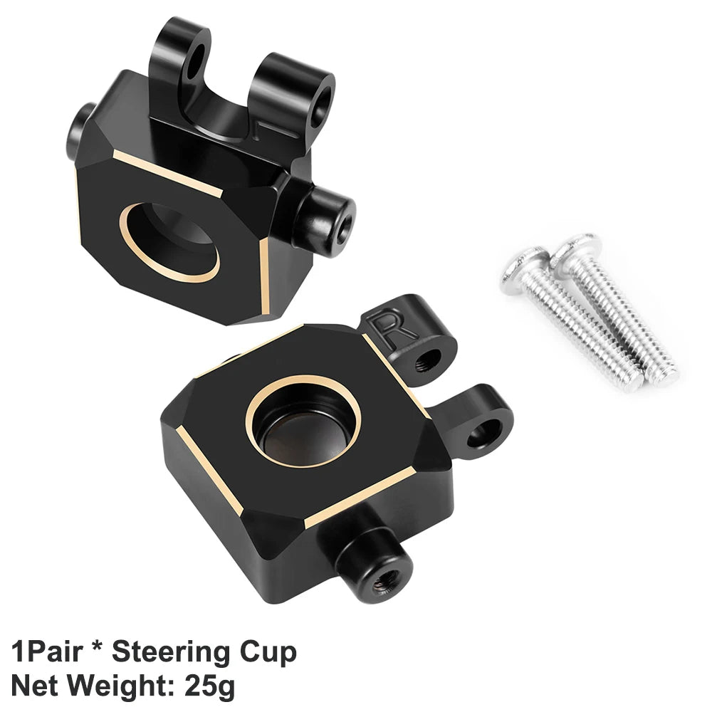 AXSPEED TRX4M Brass Weight Steering Link Blocks Knuckle Diff Cover Caster Blocks Hex Adapter for 1/18 TRX4M Upgrade Parts