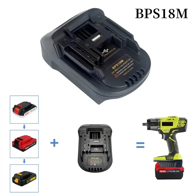 Battery Adapter BPS18M for Makita 18V Lithium Power Tools Co