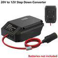 DC 18V to 12V Step Down Converter for Dewalt/Makita/Milwaukee/Bosch/Einhell 18V Battery Power Wheel Adapter for Power Tools
