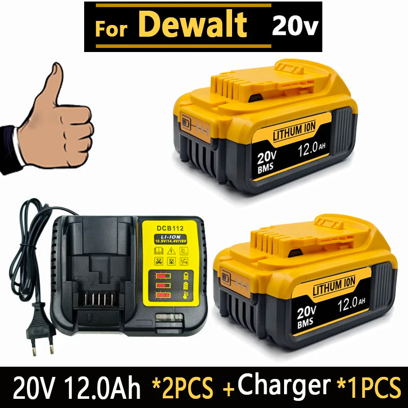 New High-Power for DEWALT 20V/60V Battery DCB200 DCB205 DCB206 Power Tool 18V Battery 3AH 8AH 12AH 18AH Batteries DCD805