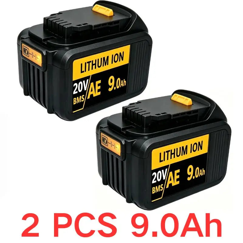 20V For DeWalt 12Ah/9Ah/8Ah/6Ah/3Ah Li-lon Battery Replacement DCB DCD DCF DCG series Power Tools+charger+electric drill