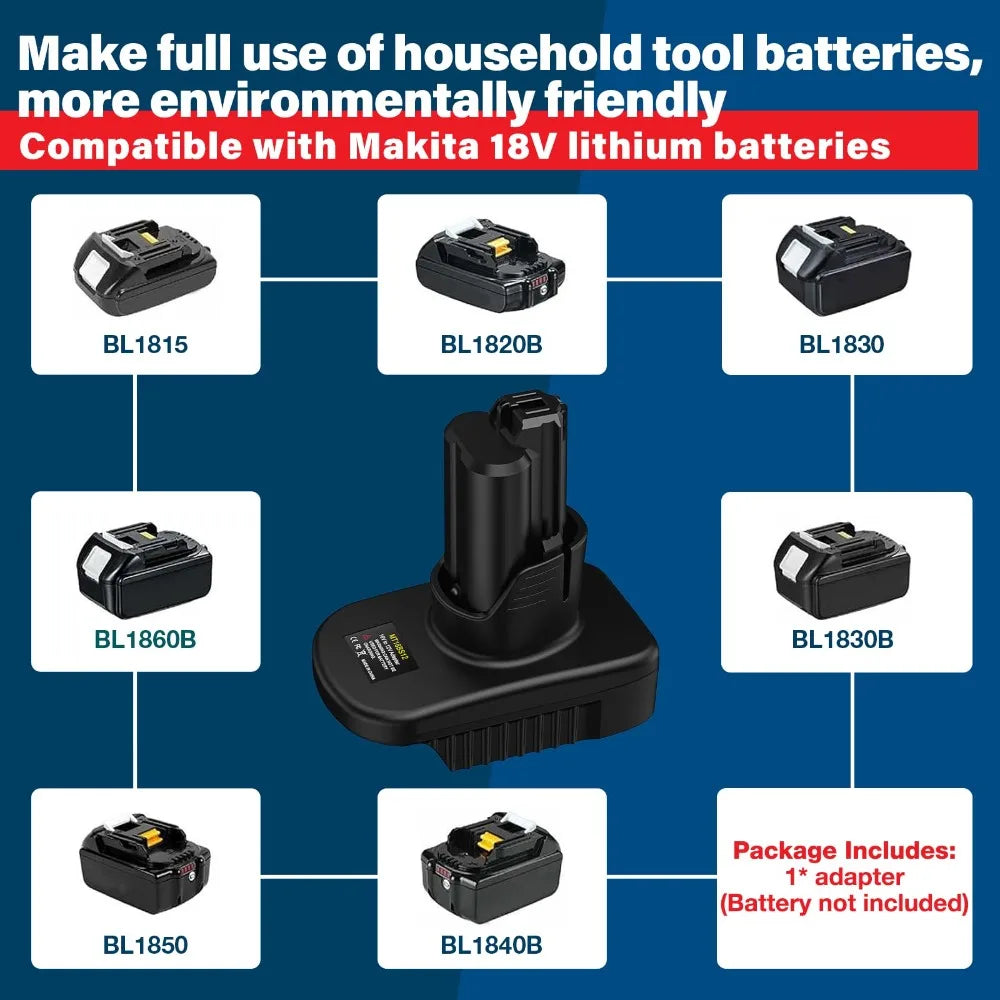 MT18BS12 Battery Adapter for Bosch 12V Tools for Makita 18V 