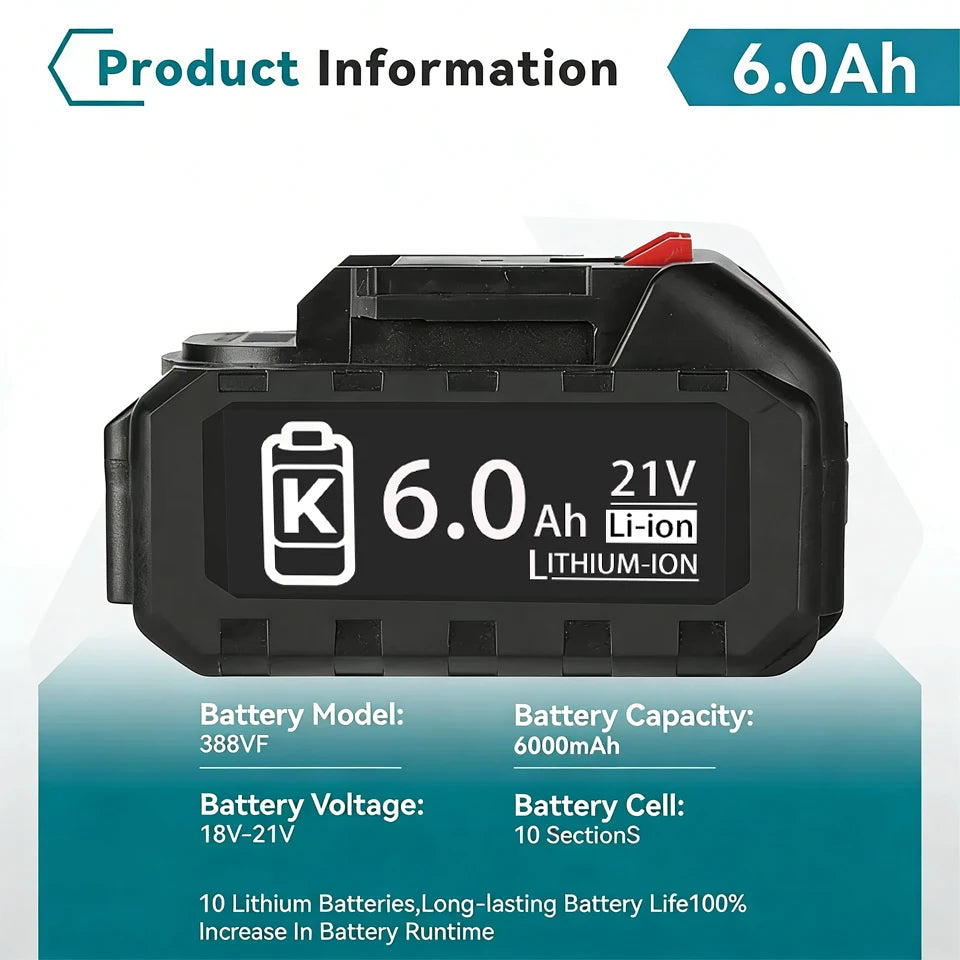 Rechargeable Lithium Battery 18V 21V MAX For Makita BL1830 B