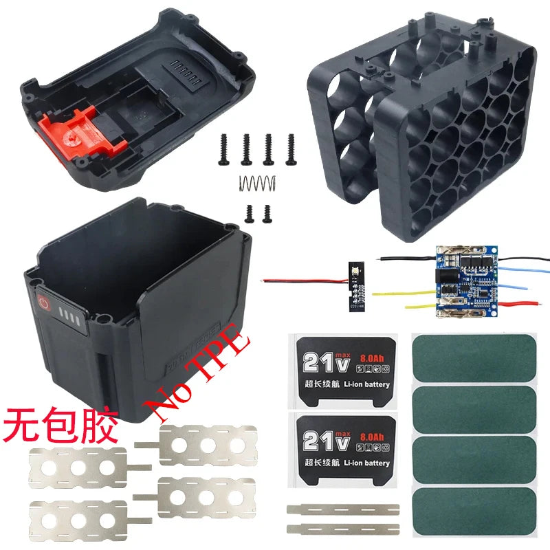 10/15/20 Cores Plastic Battery Case Storage Box Shell PCB Charging Board For Makita Battery Case Power Tool Accessories