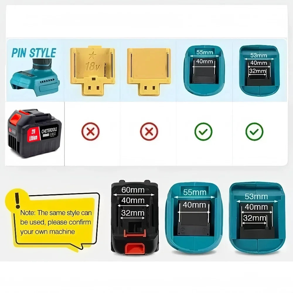Aleiavy 21V Battery 9.0Ah For Makita 18V Power Tools Replace