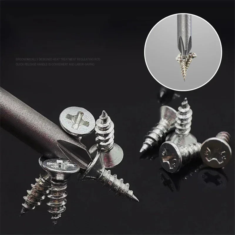 Screwdriver Set Strong Magnetic Batch Head Steel Slotted Cro