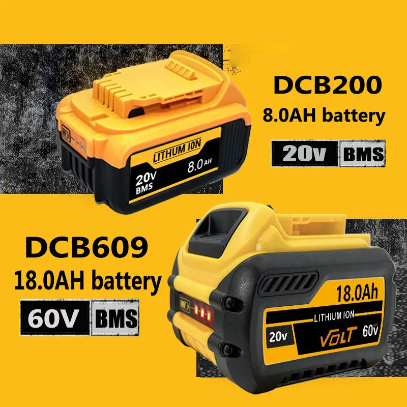 New High-Power for DEWALT 20V/60V Battery DCB200 DCB205 DCB2