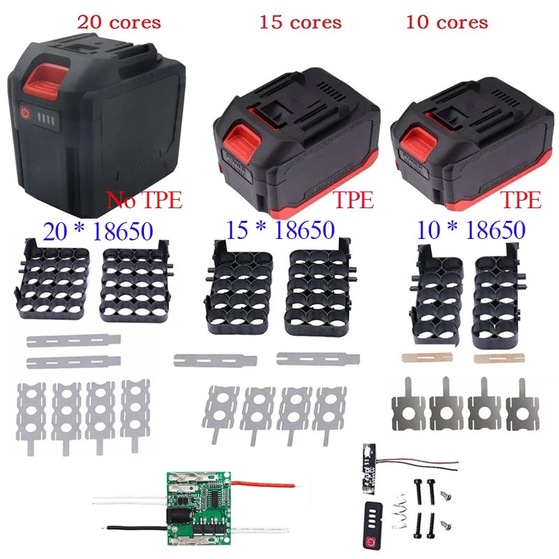 10/15/20 Cores Plastic Battery Case Storage Box Shell PCB Ch