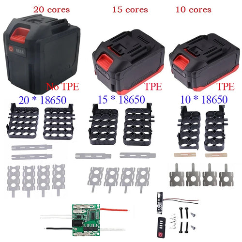 10/15/20 Cores Plastic Battery Case Storage Box Shell PCB Ch