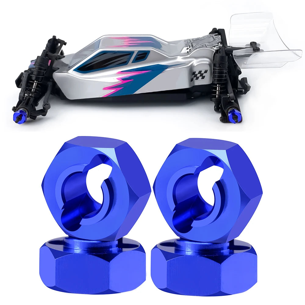 AXSPEED 4Pcs Metal Wheel Hex Hub Adapter for Lo-si 1/24 Micr