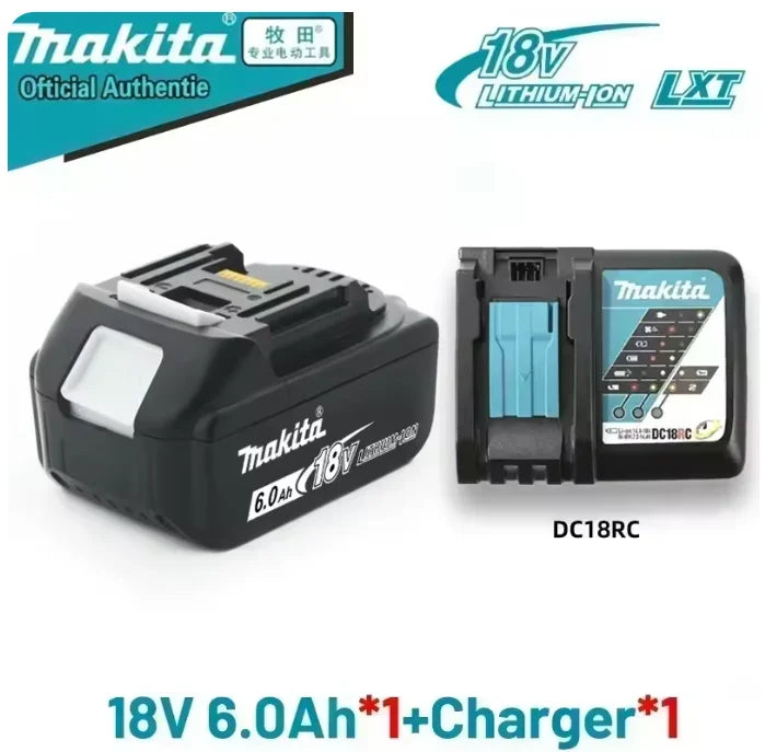 original Makita 18V battery 6.0AH 3.0AH rechargeable battery Makita 18V charger BL1860B BL1830B power tool battery