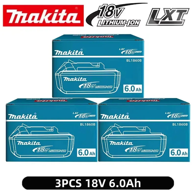 Original Makita 18V LXT 6.0Ah BL1860 Lithium-Ion Battery High Capacity with LED Power Indicator for Makita Cordless Power Tools