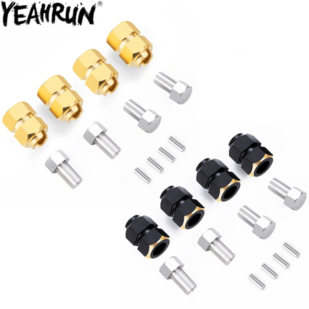YEAHRUN 7MM Brass Wheel Hex Hub Extender Adapters for TRX4M 