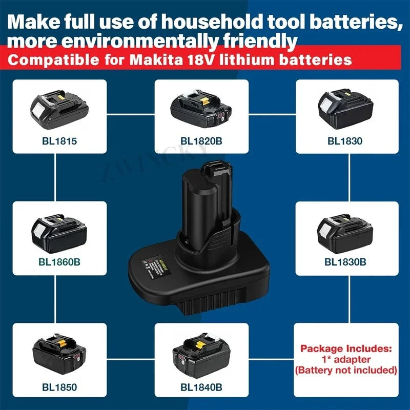 12V Battery Adapter for Bosch 12V lithium Tools Convert Comp