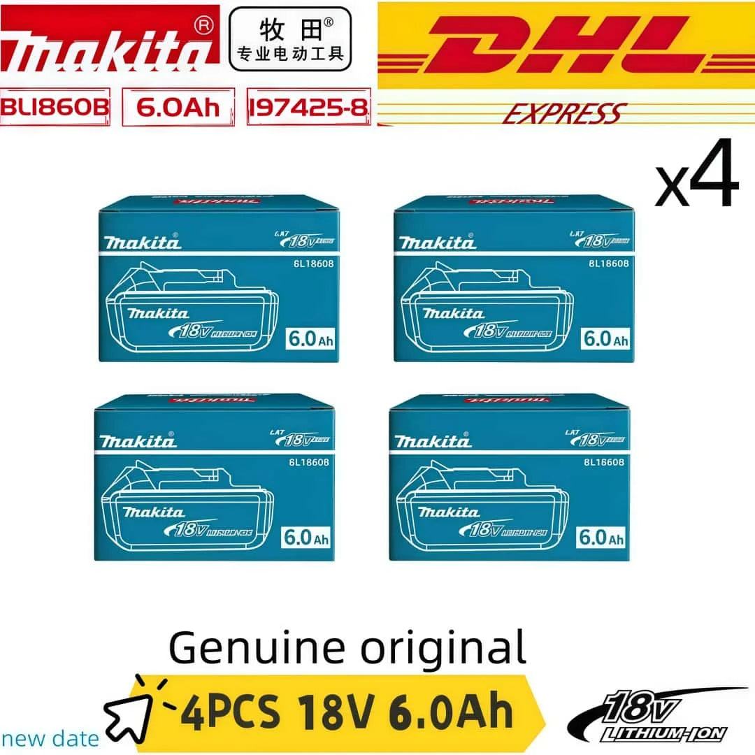 Replace the Original Makita BL1860 18V 6AH Lithium-Ion Makita Battery for Power Tools with BL1850B BL1860B Power Tool Battery