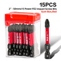 10/15/20 Piece Set 2 -50mm S2 Steel Pz 2m Phillips Bits Impa