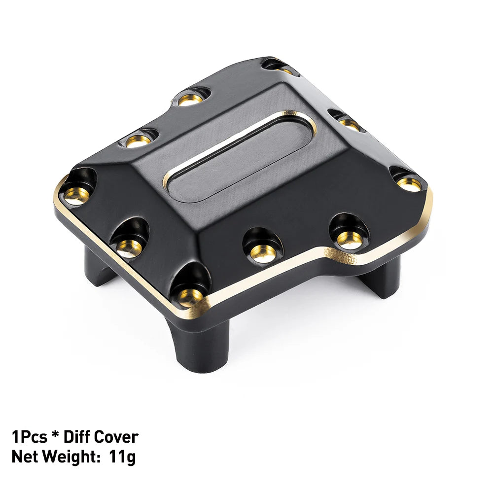 AXSPEED TRX4M Brass Weight Steering Link Blocks Knuckle Diff Cover Caster Blocks Hex Adapter for 1/18 TRX4M Upgrade Parts