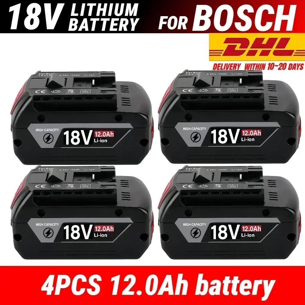 100% Original for Bosch 18V Battery 12.0Ah Wireless Power Tool Lithium Battery BAT609 BAT610G BAT618 BAT620 BAT622