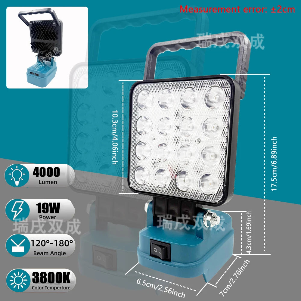 Power Tool Parts for Makita 18V Lithium Battery LED Work Lig