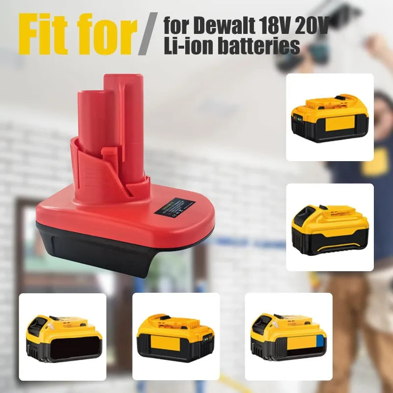 DM20M12 MT18M12 Adapter for Milwaukee/DeWalt/Makita 18V/20V 
