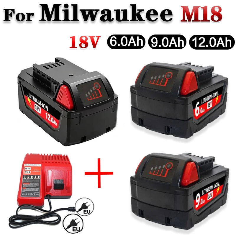 For Milwaukee M18 Power Tool Battery Charger BR XC 18V 6000m