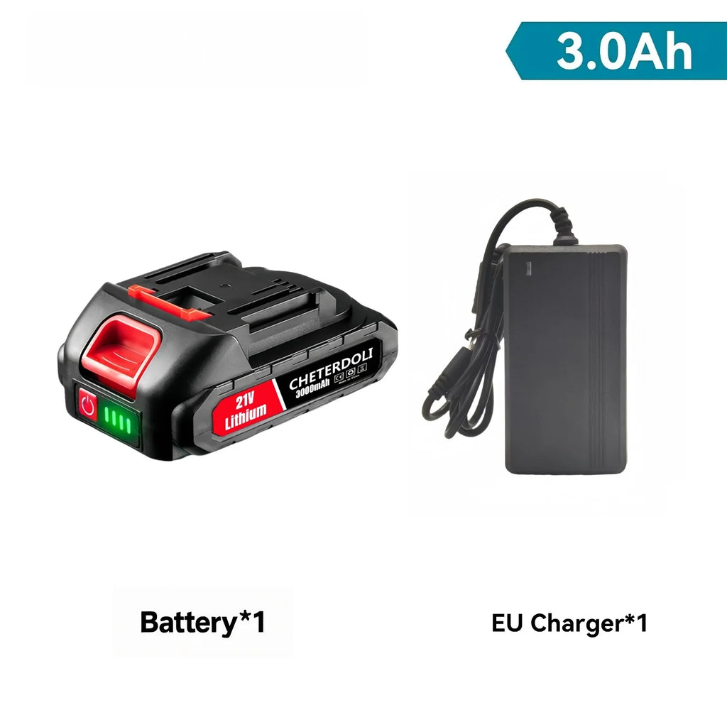 21V Rechargeable Lithium Battery High Capacity Cordless Electric Power Tool Battery for Makita 18V Tool Replacement Battery
