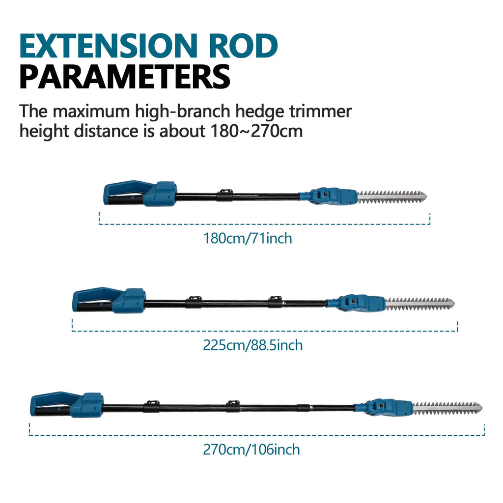 New Electric High Branch Hedge Trimmer Brushless Cordless Te