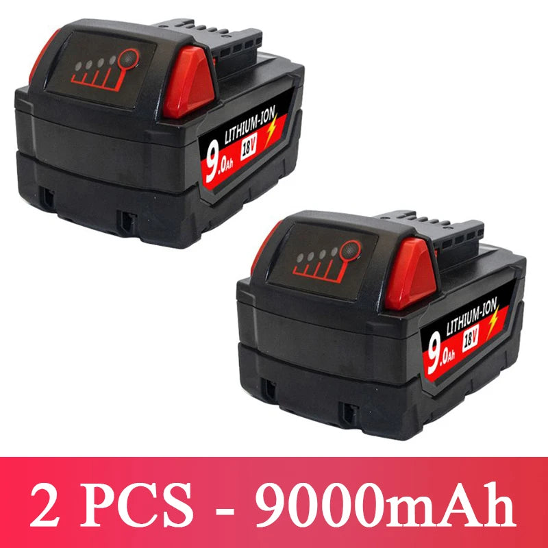 For Milwaukee M18 Power Tool Battery Charger BR XC 18V Milwaukee M18B5 48-11-1860 Built-in 18650 Battery 6.0Ah/9.0Ah/12.0Ah