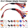 RC Charger Adapter Connector 8 In 1 Charger 4.0mm Banana/XT6