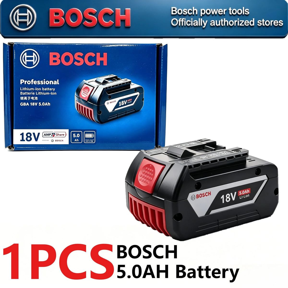 New Original BOSCH 18V Lithium Battery GBA18V6.0 High Capacity Power Pack for Bosch Cordless Drill Grinder Impact Wrench Tools
