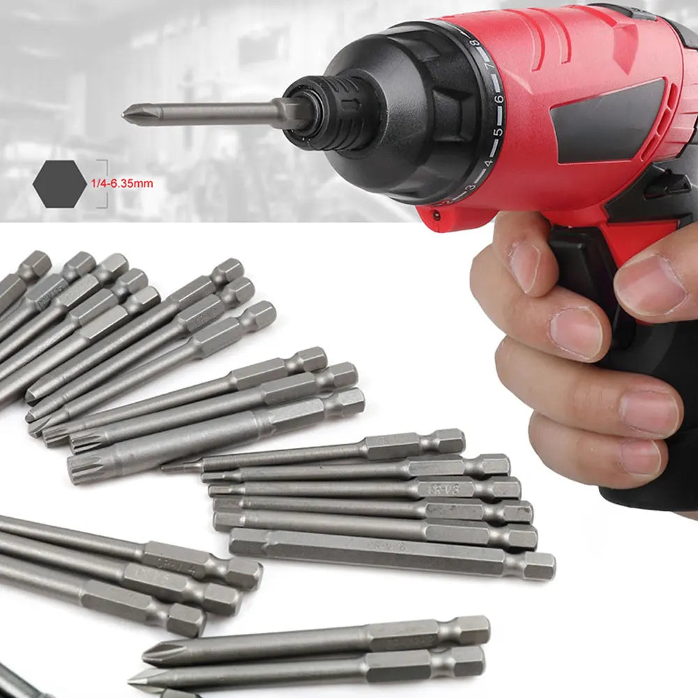50pcs Extra Long Reach Bit Set 75mm Security Screwdriver Bit
