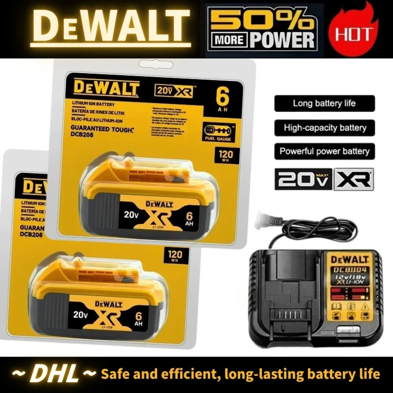 Original Dewalt 20V 2Ah 5Ah 6Ah MAX Battery for Dewalt DCB18