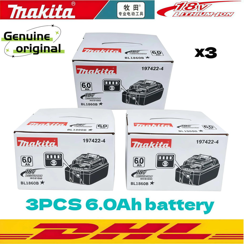 Replace the Original Makita BL1860 18V 6AH Lithium-Ion Makita Battery for Power Tools with BL1850B BL1860B Power Tool Battery