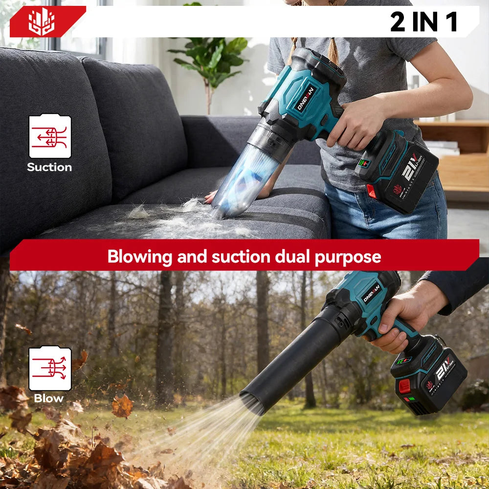 ONEVAN 3500W 350M/S Brushless Electric Blower Cordless Leaf 