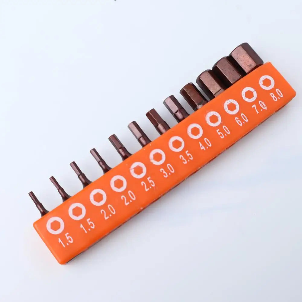 12/24pcs Hexagonal Screwdriver Bit Set 25mm Hex Shank Security Magnetic Driver Bit Electric Screwdriver Bit Hand Tool Set