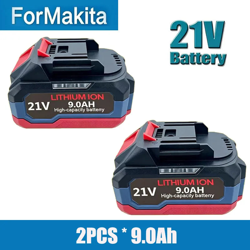 Original for Makita 21V Battery 6AH-12AH Power Tool Lithium Battery LED Indicator Batteries Pack for Makita 18V Battery Pins